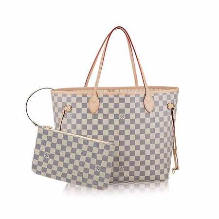 Louis Vuitton Outlet original damier azur neverfull mm n41361 beige