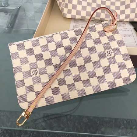 Louis Vuitton Outlet original damier azur neverfull mm n41361 beige