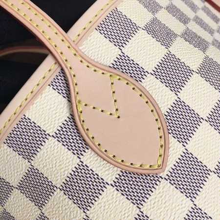 Louis Vuitton Outlet original damier azur neverfull mm n41361 beige