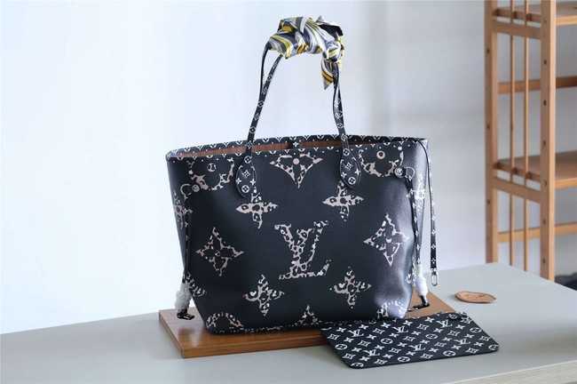 Louis Vuitton Outlet Original Monogram Canvas NEVERFULL M41177 black