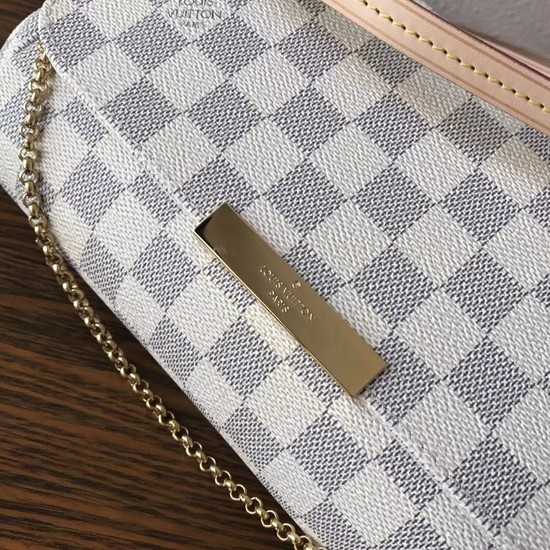 Louis Vuitton Outlet original favorite damier azur canvas handbags M40718