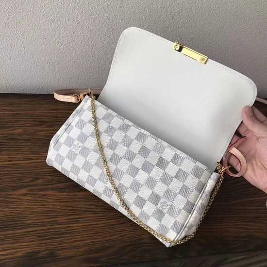 Louis Vuitton Outlet original favorite damier azur canvas handbags M40718