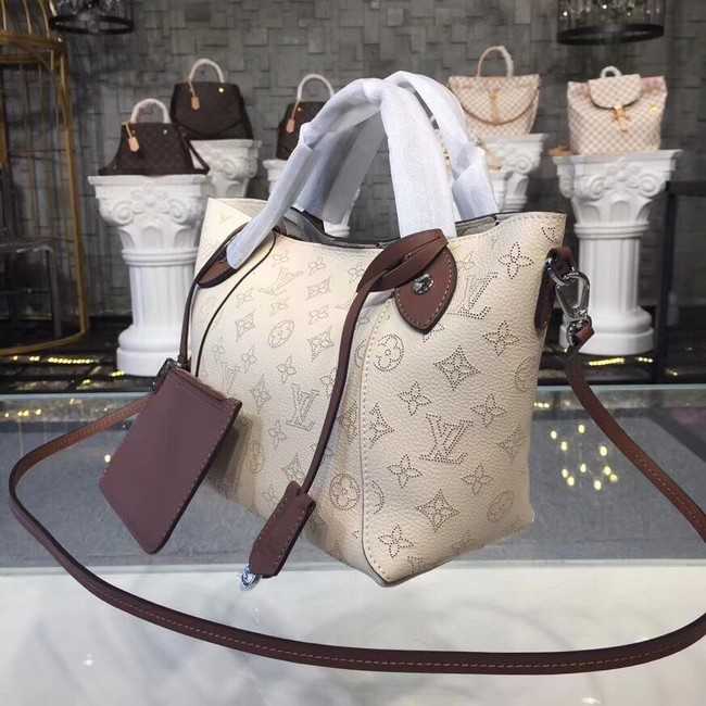 Louis Vuitton Outlet original Mahina Leather Tote Bag 54351 cream