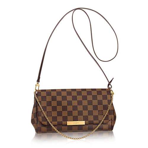 Louis Vuitton Outlet Damier Ebene Canvas Favorite MM Bag N41129