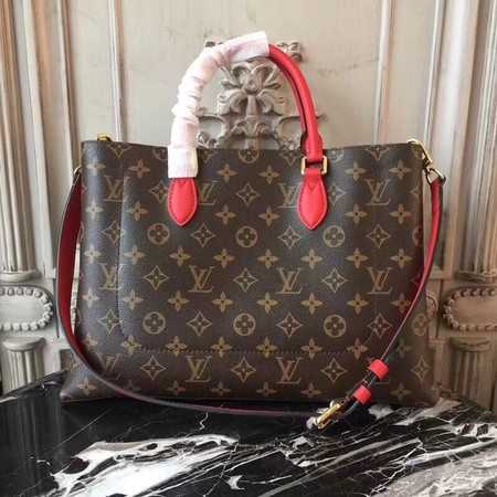 Louis Vuitton Outlet original monogram canvas Flower tote 43553 red