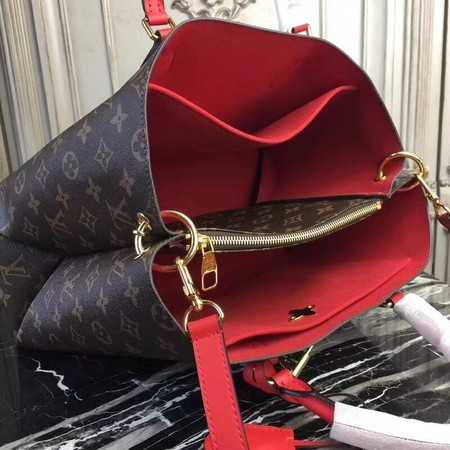 Louis Vuitton Outlet original monogram canvas Flower tote 43553 red