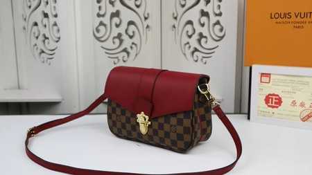 Louis Vuitton Outlet clapton damier ebene canvas handbags N44243 red