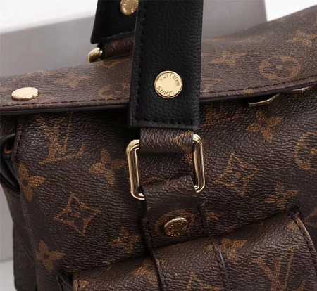 Louis Vuitton Outlet manhattan monogram canvas handbags M43482 black