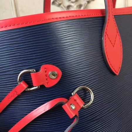 Louis Vuitton Outlet Original Neverfull Epi Leather MM 54185 Blue red