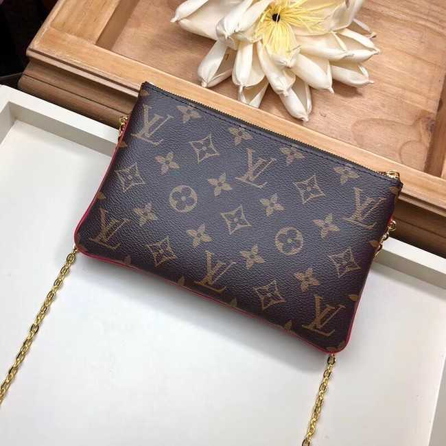 Louis Vuitton Outlet POCHETTE DOUBLE ZIP M63905 red