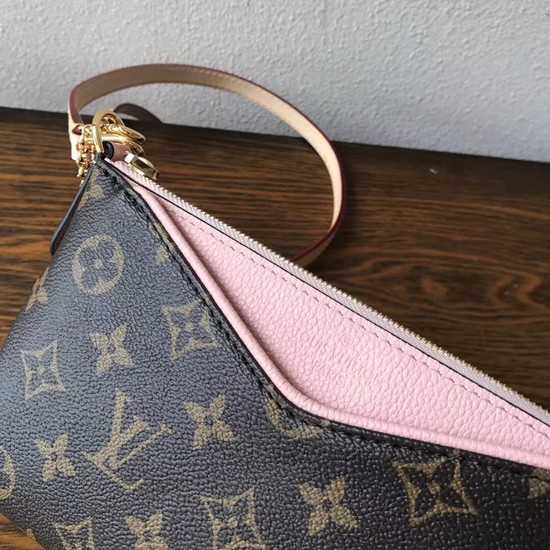 Louis Vuitton Outlet original monogram canvas pallas clutch M41638 pink