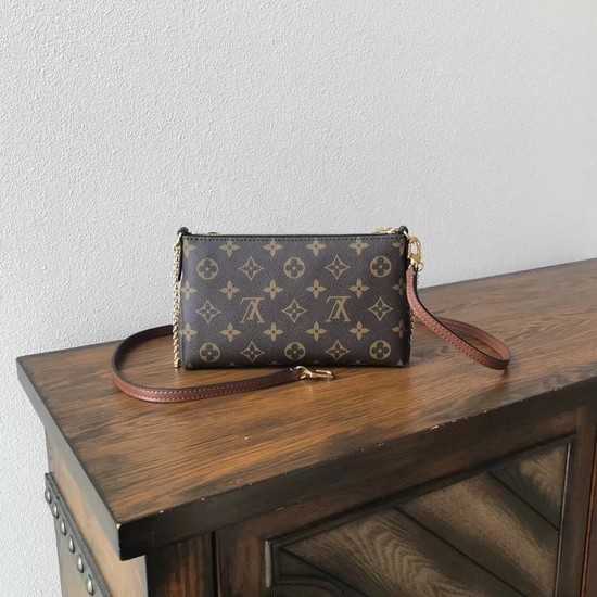 Louis Vuitton Outlet original monogram canvas pallas clutch M41638 black