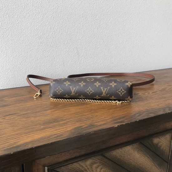 Louis Vuitton Outlet original monogram canvas pallas clutch M41638 black