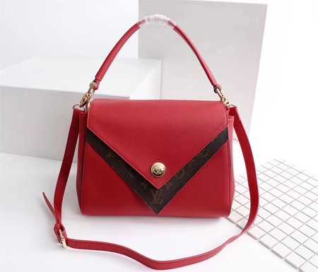 Louis Vuitton Outlet monogram canvas double V bag M54439 red