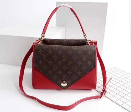 Louis Vuitton Outlet monogram canvas double V bag M54439 red