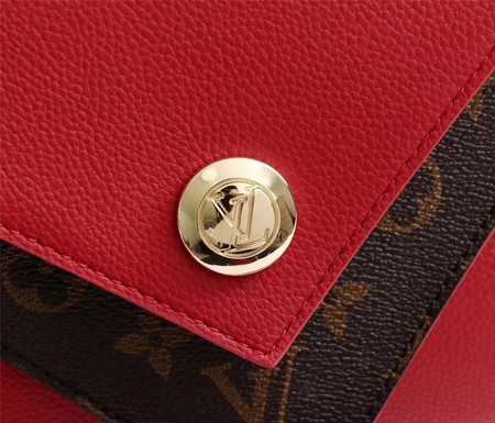 Louis Vuitton Outlet monogram canvas double V bag M54439 red