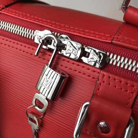 Louis Vuitton Outlet Epi Leather Keepall SUPREME 45CM M53419 with Shoulder Strap red