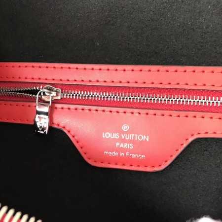 Louis Vuitton Outlet Epi Leather Keepall SUPREME 45CM M53419 with Shoulder Strap red