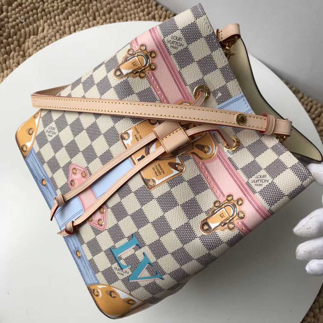 Louis Vuitton Outlet Damier Azur Canvas original bag neonoe M44020