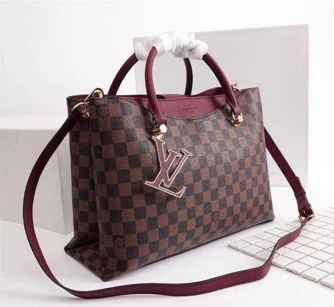 Louis Vuitton Outlet Damier Ebene Canvas RIVERSIDE M55040 fuchsia