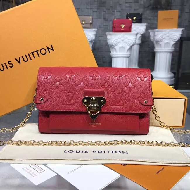 Louis Vuitton Outlet original mongram empreinte CHAIN WALLET M63399 RED