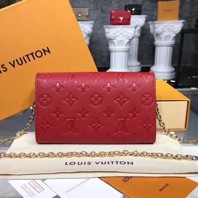 Louis Vuitton Outlet original mongram empreinte CHAIN WALLET M63399 RED