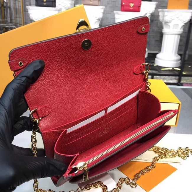 Louis Vuitton Outlet original mongram empreinte CHAIN WALLET M63399 RED