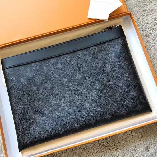 Louis Vuitton Outlet Monogram Canvas Clutch Bag POCHETTE APOLLO 61692 black