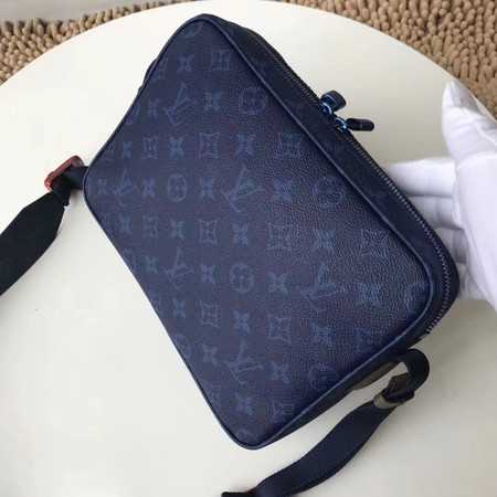 Louis Vuitton Outlet original Monogram Canvas messenger bag M43843 blue