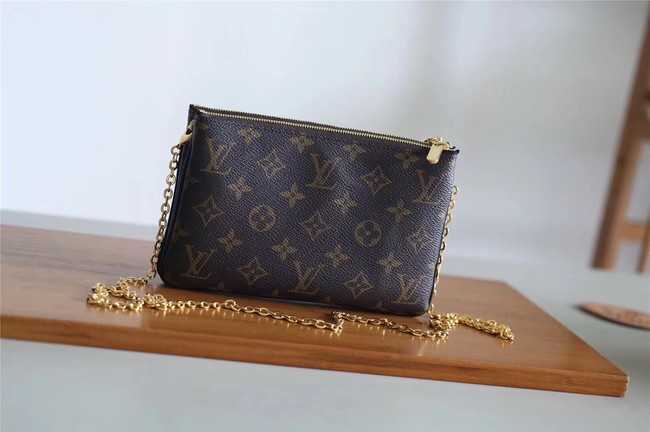 Louis Vuitton Outlet Original POCHETTE DOUBLE ZIP M63905 black