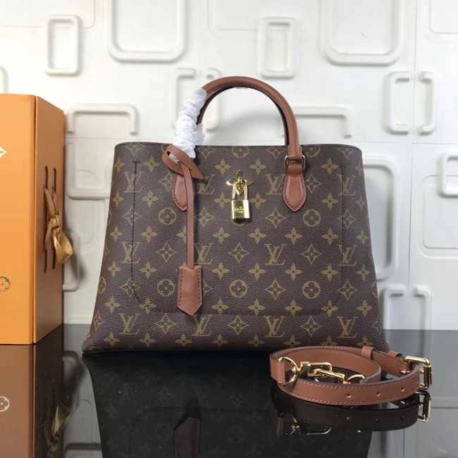 Louis Vuitton Outlet original monogram canvas Flower tote M43550 brown