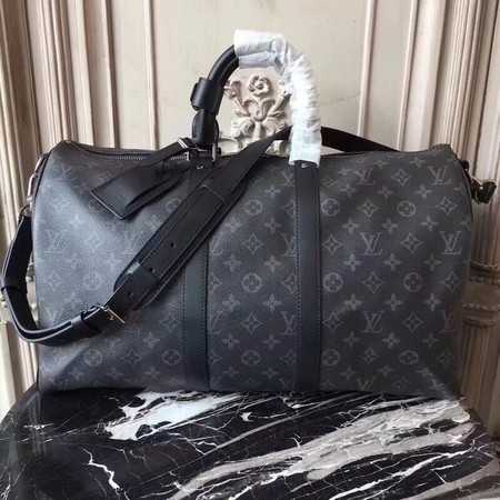 Louis Vuitton Outlet Monogram Canvas Keepall 41418 black