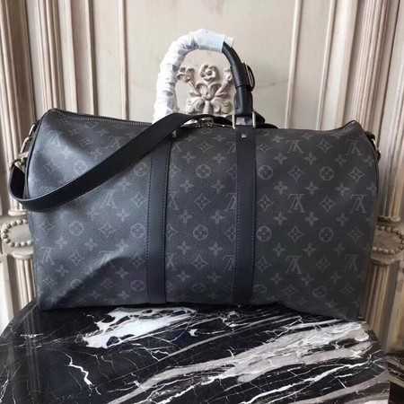 Louis Vuitton Outlet Monogram Canvas Keepall 41418 black