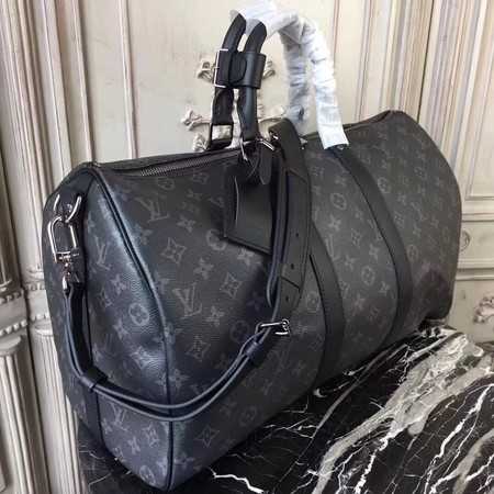 Louis Vuitton Outlet Monogram Canvas Keepall 41418 black