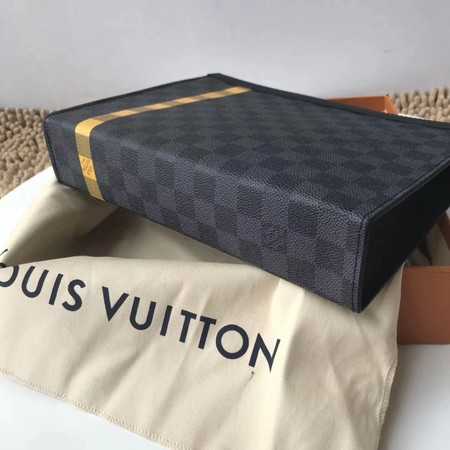 Louis Vuitton Outlet Damier Graphite Clutch Bag N64444 yellow