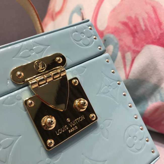 Louis Vuitton Outlet Monogram Vernis Original BLEECKER BOX M52464 Light blue