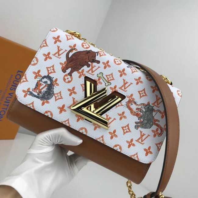 Louis Vuitton Outlet TWIST MM M44408 white&brown