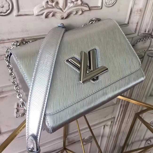 Louis Vuitton Outlet original epi leather TWIST MM M50332 silver