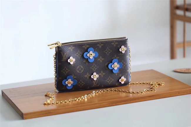 Louis Vuitton Outlet Original POCHETTE DOUBLE ZIP M63905 blue