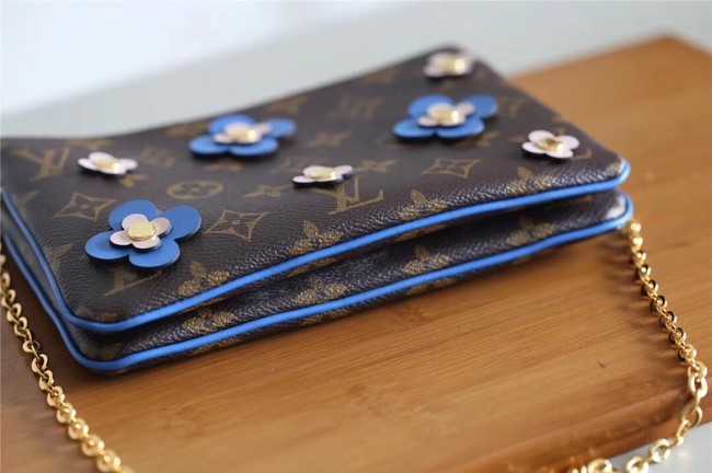 Louis Vuitton Outlet Original POCHETTE DOUBLE ZIP M63905 blue