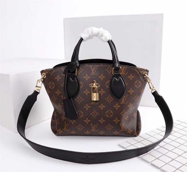 Louis Vuitton Outlet Monogram Canvas FLOWER ZIPPED TOTE BB M44350 black