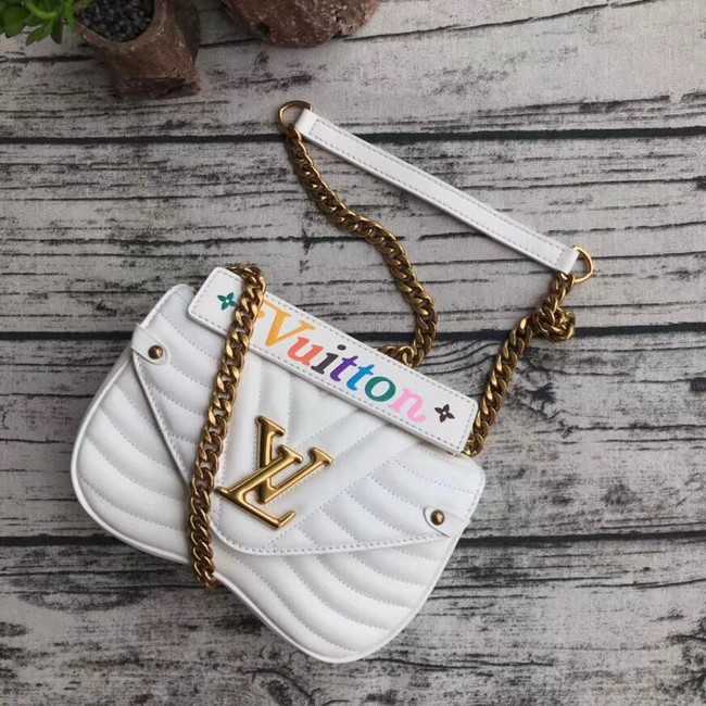 Louis Vuitton Outlet NEW WAVE CHAIN BAG MM M51945 white