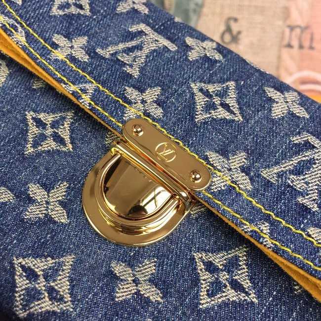 Louis Vuitton Outlet Denim Clutch bag M44472 blue