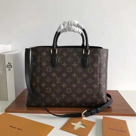 Louis Vuitton Outlet original Monogram Canvas Flower Tote bag 43551 black