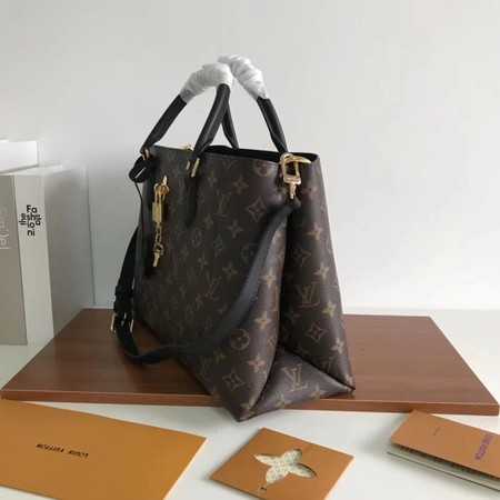 Louis Vuitton Outlet original Monogram Canvas Flower Tote bag 43551 black