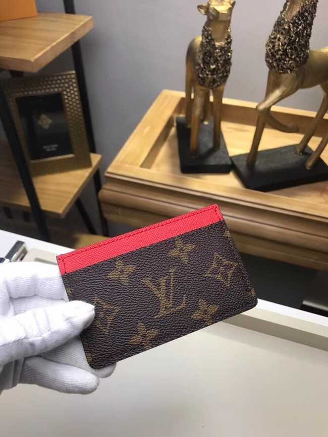 Louis Vuitton Outlet Monogram Canvas CARD HOLDER M60703 red