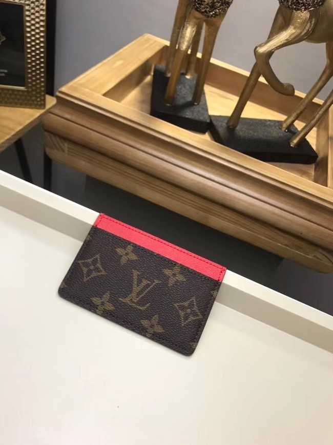 Louis Vuitton Outlet Monogram Canvas CARD HOLDER M60703 red