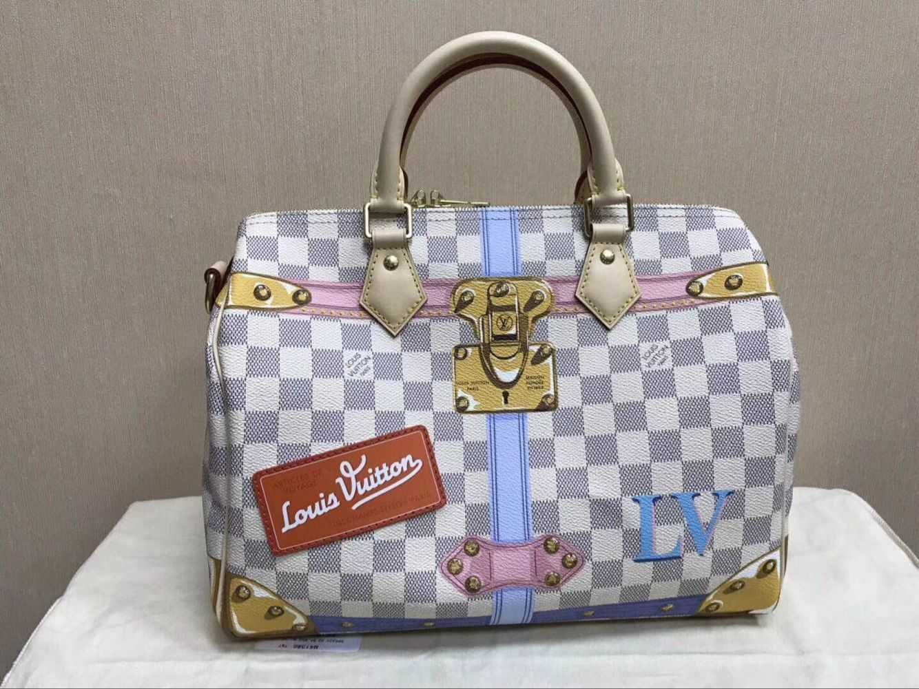 Louis Vuitton Outlet Damier Azur Canvas original speedy 30 B41112