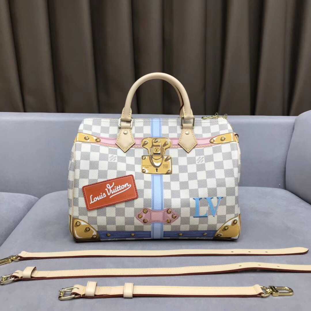 Louis Vuitton Outlet Damier Azur Canvas original speedy 30 B41112