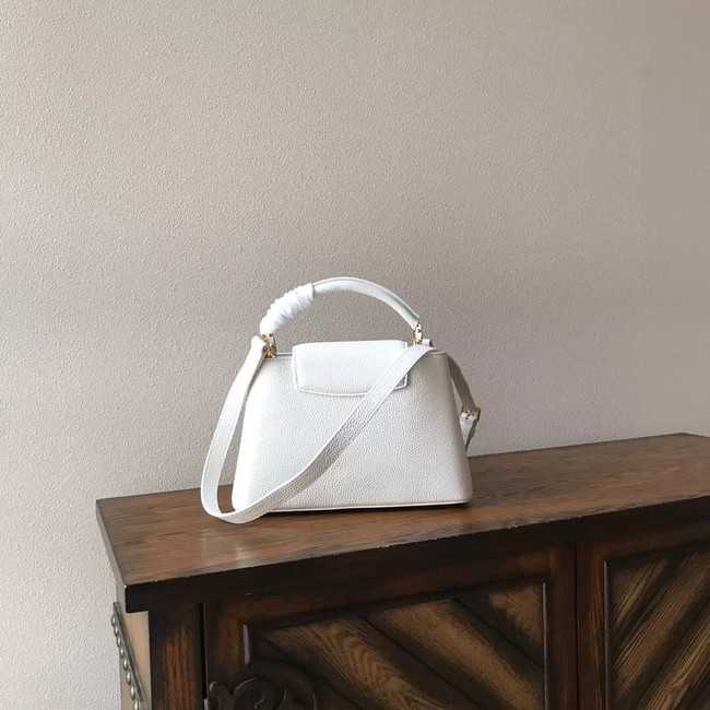 Louis Vuitton Outlet original taurillon leather Capucines PM M48865 white